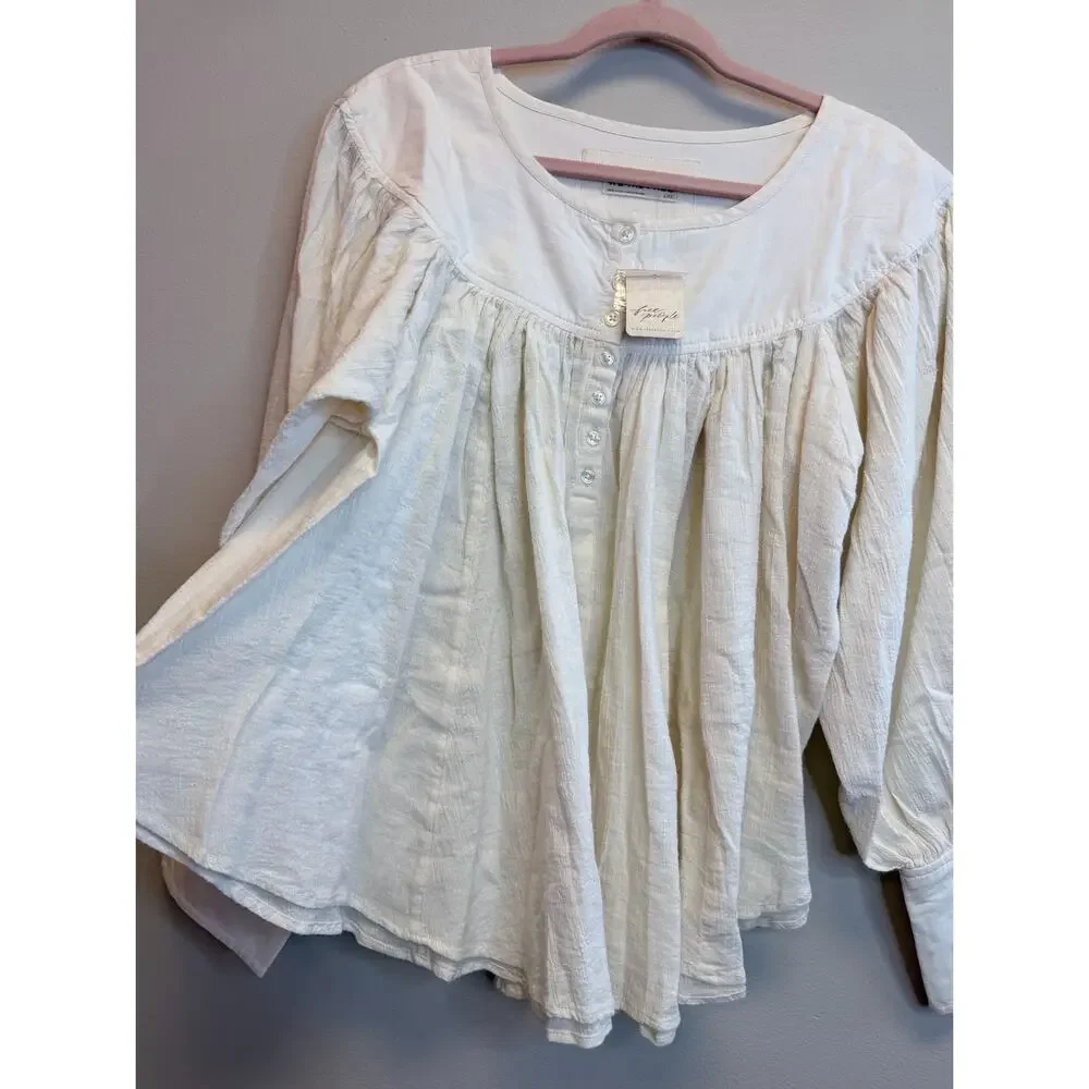 FREE PEOPLE Malibu Crinkle Top Medium NWT